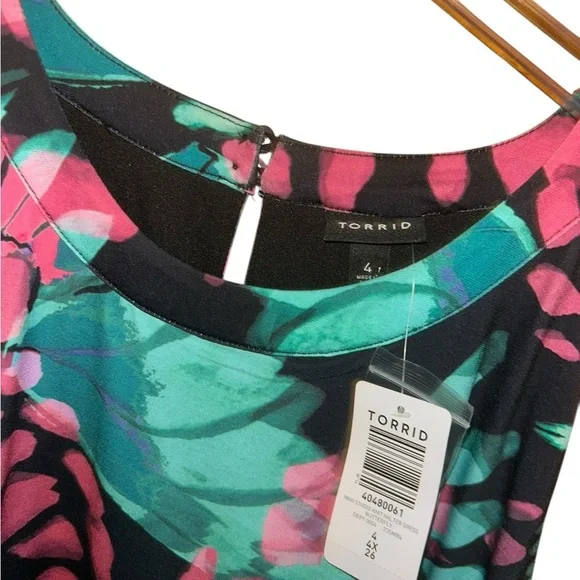 New Torrid Maxi Studio Knit Butterfly Halter Dress sun dress summer spring 4X 26 - Picture 6 of 6